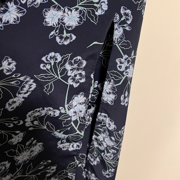 Navy Blue floral maxi skirt - Picture 2 of 4